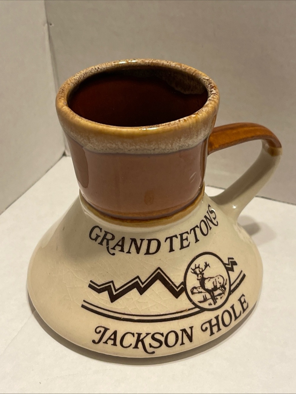 Grand Tetons Jackson Hole Ceramic  Souvenir Mug - vintage